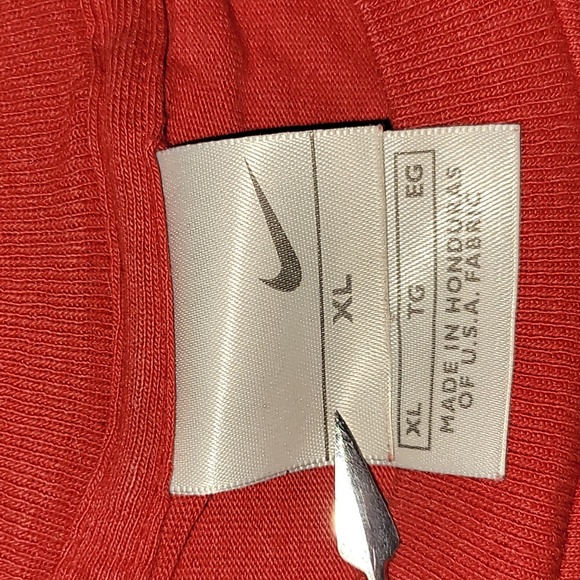 NIKE. USA Fabric. 90s. Tee shirt. Never worn. Championship red. Size XL. - Picture 3 of 15